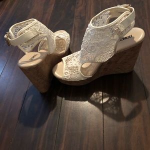 Cream colored Bongo heels